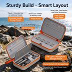 For DJI Osmo Pocket 4/3 Creator Combo Hard Carrying Case PU Leather Portable Travel Storage Bag with Divider