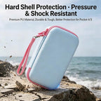 For DJI Osmo Pocket 4/3 Creator Combo Hard Carrying Case PU Leather Portable Travel Storage Bag with Divider