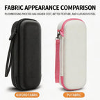 For DJI Osmo Pocket 3 Standalone & Essential Accessories Hard Carrying Case PU Leather Storage Bag with Wrist Strap