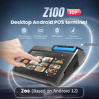 Z100 Dual-Screen Smart Cash Register With Printing All-In-One Machine, Android POS Terminal For Hotel, Restaurant, Supermarket EU Plug, 2.6 inch 58mm, 2.6 inch 80mm