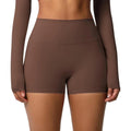 Double-Sided Brushed High-Waisted Tight-Fitting Fitness Yoga Shorts, S, M, L