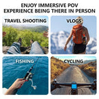 Neck Mount For Action Camera With 360-Degree Rotating Quick Release Base Air Cushion POV Necklace Holder With Anti-Shake Chest Strap