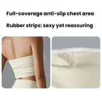 Breathable Form-Fitting Yoga Top With Pleated Strapless Design For Fitness Wear, S, M, L, XL