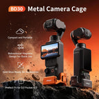 For DJI Osmo Pocket 4 & Pocket 3 aMagisn Metal Camera Cage Multifunctional Expansion Frame with Cold Shoe Mount, Dual-Prong & 1/4-inch Thread, Magnetic Quick Release Adapter Compatible