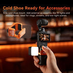 For DJI Osmo Pocket 4 & Pocket 3 aMagisn Metal Camera Cage Multifunctional Expansion Frame with Cold Shoe Mount, Dual-Prong & 1/4-inch Thread, Magnetic Quick Release Adapter Compatible
