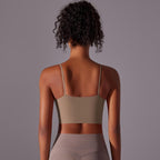 Nylon Semi-Fixed Cup High-Intensity Training Sports Bra/Fitness Vest, S, M, L, XL