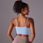 Nylon Semi-Fixed Cup High-Intensity Training Sports Bra/Fitness Vest, S, M, L, XL