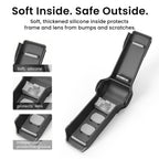 For DJI Osmo Pocket 4 aMagisn One-Piece Flip Protective Case Impact-Resistant ABS Hard Cover with Built-in Magnetic Filter Storage