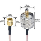 SMA Male To PL259 UHF Male RG316 RF Connection Cable, 0.1m, 0.15m, 0.3m, 1m, 2m, 3m, 5m