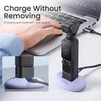 For DJI Osmo Pocket 4 / 3 aMagisn Silicone Desktop Stand Base Non-Slip Dashboard Car Mount with Adhesive