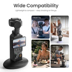 For DJI Osmo Pocket 4 / 3 aMagisn Silicone Desktop Stand Base Non-Slip Dashboard Car Mount with Adhesive