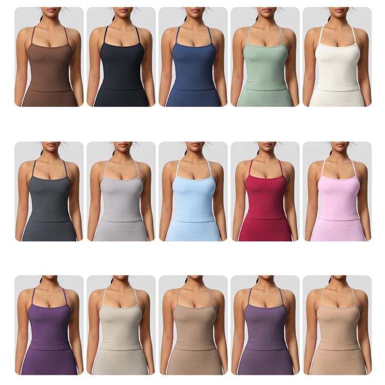 Fitted Flattering Backless Long Yoga Vest Sports Bra, XL