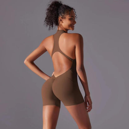 High-Intensity Tight-Fitting Backless Bodysuit/Yoga Wear, XL