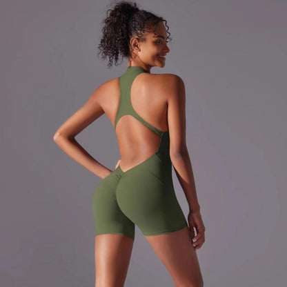 High-Intensity Tight-Fitting Backless Bodysuit/Yoga Wear, XL