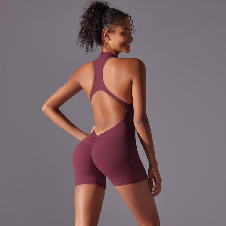 High-Intensity Tight-Fitting Backless Bodysuit/Yoga Wear, XL