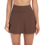 High-Waisted Yoga Fitness Breathable Mini Skirt Pants, S, M, L, XL