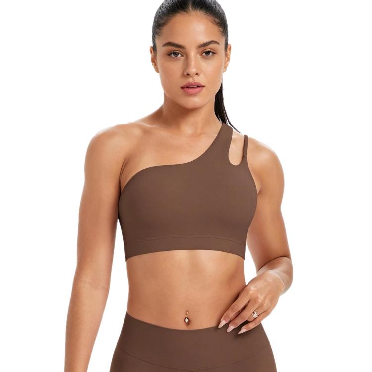 One-Shoulder Backless Sports Bra For Running Fitness And Yoga, S, M, L, XL