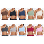One-Shoulder Backless Sports Bra For Running Fitness And Yoga, S, M, L, XL