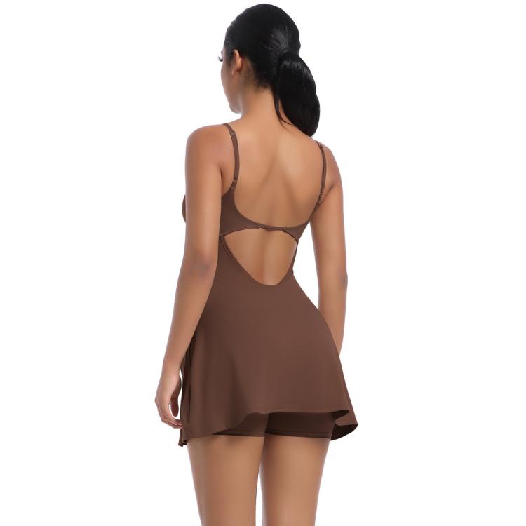 Outdoor Golf Anti-exposure Leggings/Sports Dress With Bra Pads, S, M, L, XL