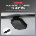 Nappa Leather Car Sunglasses Holder for Sun Visor Universal Magnetic Eyeglass Hanger Clip, Interior Organizer Accessory