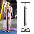 Multifunctional Sit-Up Assist Foot Pedal Resistance Band, Shoulder Opening & Back Shaping Shoulder Trainer, Black 2 Tubes, Black 3 Tubes, Black 4 Tubes, Purple 2 Tubes, Purple 3 Tubes, Purple 4 Tubes