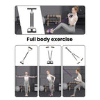Multifunctional Sit-Up Assist Foot Pedal Resistance Band, Shoulder Opening & Back Shaping Shoulder Trainer, Black 2 Tubes, Black 3 Tubes, Black 4 Tubes, Purple 2 Tubes, Purple 3 Tubes, Purple 4 Tubes