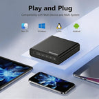 Blueendless USB4 NVMe M.2 SSD Enclosure, 40Gbps 4-Bay External Solid State Drive Case, Support Soft RAID 0/1/5, 32TB Capacity, US Plug, EU Plug, UK Plug, AU Plug