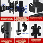 10-32 Inch Computer Monitor Height-Adjustable Swivel Desktop Stand, ZX-MT010