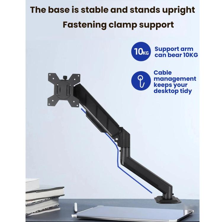 10-32 Inch Monitor Cylinder Spring Cantilever Desktop Height-Adjustable Bracket, DY-01