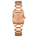 SKMEI 2578 Women Stainless Steel Business Watch Vintage Square 30m Life Water-Resistant Quartz Watch