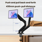 32-Inch Pneumatic Arm Dual-Screen Height-Adjustable Computer Monitor Stand, DY-02