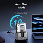 Blueendless HD01SN Dual Bay Docking Station For M.2 NVMe/SATA SSD And 2.5/3.5 SATA HDD, 10Gbps Multi-Drive Reader With 2 USB Hub Ports, Support 28TB, US Plug, EU Plug, UK Plug