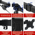 10-32 Inch Cantilever Splicing Rotating And Height-Adjustable Monitor Stand, ZX-01