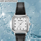 SKMEI 2579 Square Ladies Quartz Watch Leather Strap Watch