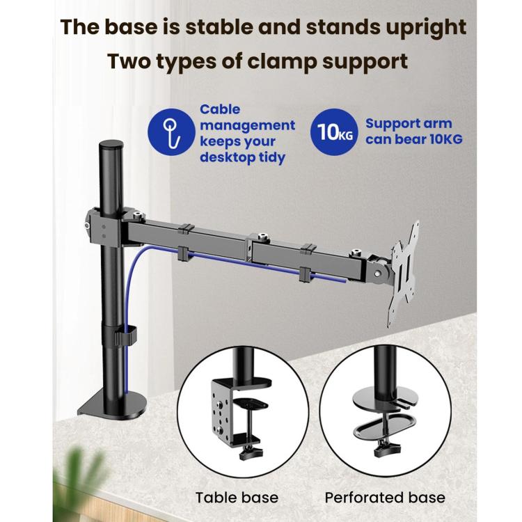 Computer Monitor Mechanical Single-arm Rotating Stand Desktop Clamp, ZX-MT011