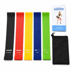 5-in-1 Resistance Loop Bands TPE Exercise Bands Workout Set with Storage Bag, 600 x 50mm
