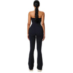 Hip-Lift Halter One-Piece Yoga Jumpsuit, Women Casual Flared Fitness Yoga Outfit, S, M, L, XL