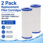2pcs Spa Swimming Pool Bathtub Replacement Filter Cartridges TRF-4950 / PRB50-IN / PRB50-IN