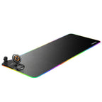 3 In 1 Magnetic Wireless Charging Station RGB Mouse Pad 15W Fast Wireless Charger Desk Mat For Phone, Watch, AirPods