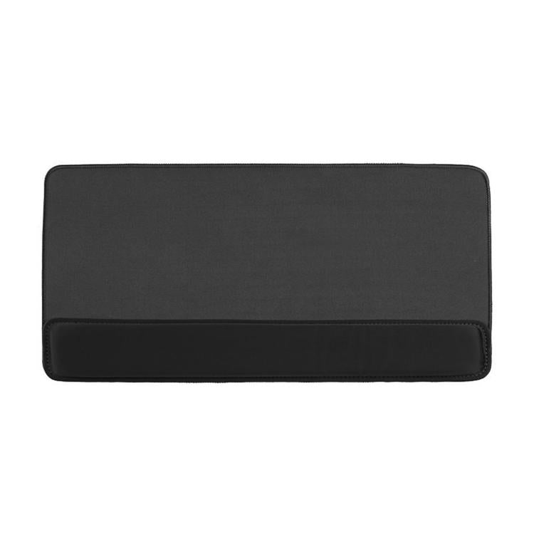 Stitched Edge Integrated Desk Mat & Mouse Pad, Mechanical Keyboard Wrist Rest Desk Pad, Small