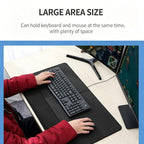 Stitched Edge Integrated Desk Mat & Mouse Pad, Mechanical Keyboard Wrist Rest Desk Pad, Small
