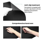 Large Integrated Wrist Rest Mouse Pad & Desk Mat, Office Gaming Wrist Support Keyboard Hand Rest, Large Black, Large Black Red Side