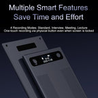 T8 Smart AI Voice Recorder For Office Meetings, Magnetic Portable Audio Recorder, 16GB, 32GB, 64GB