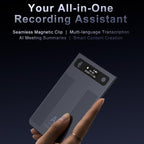 T8 Smart AI Voice Recorder For Office Meetings, Magnetic Portable Audio Recorder, 16GB, 32GB, 64GB