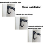 For Tesla NACS / US Standard Charger Hook Bracket EV Charging Cable Holder, Brick Wall, Charging Station