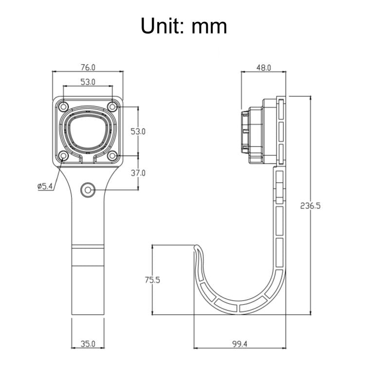 For Tesla NACS / US Standard Charger Hook Bracket EV Charging Cable Holder, Brick Wall, Charging Station