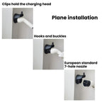 7-Pin EU Standard AC Slow Charging Socket, Wall-Mounted EV Charger Cable Holder, For 7-Pin EU Standard AC Slow Charging