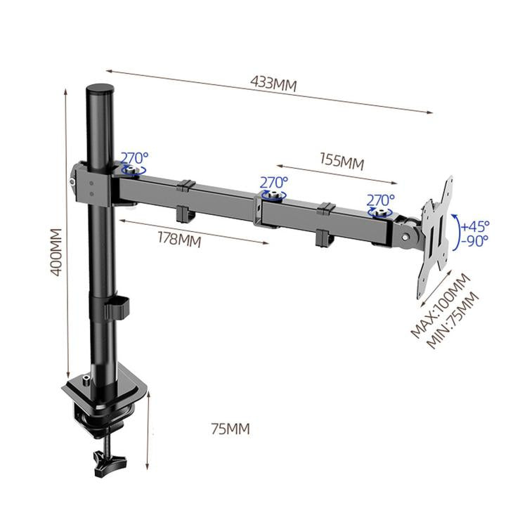 Computer Monitor Single-Arm Rotating Lifting Stand, ZX-MT011N