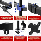 Desk Clamp Style Multi-Angle Rotating Laptop Screen Stand With Height Adjustment, ZX-MT022