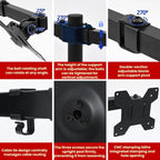 Dual-Screen LCD Monitor Telescopic Rotating Dual-Arm Stand, ZX-MT022N